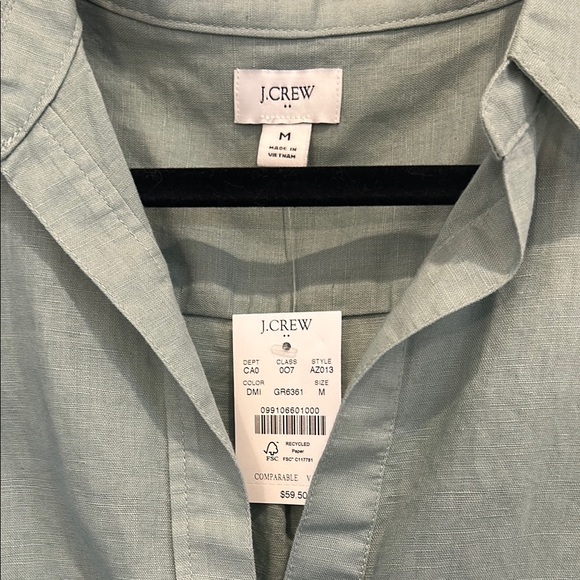 J. crew Sleeveless Green Blouse - Picture 3 of 3